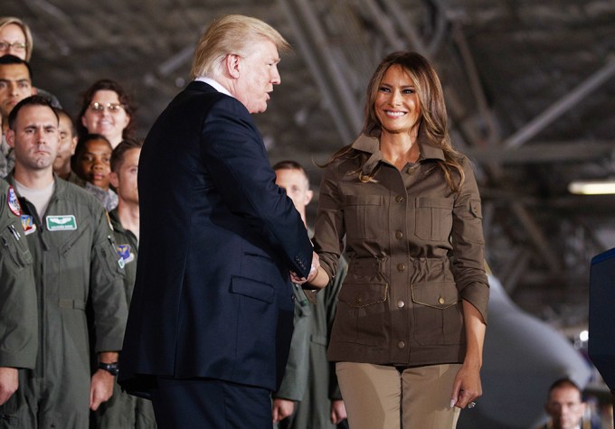 Donald & Melania Trump Shaking Hands