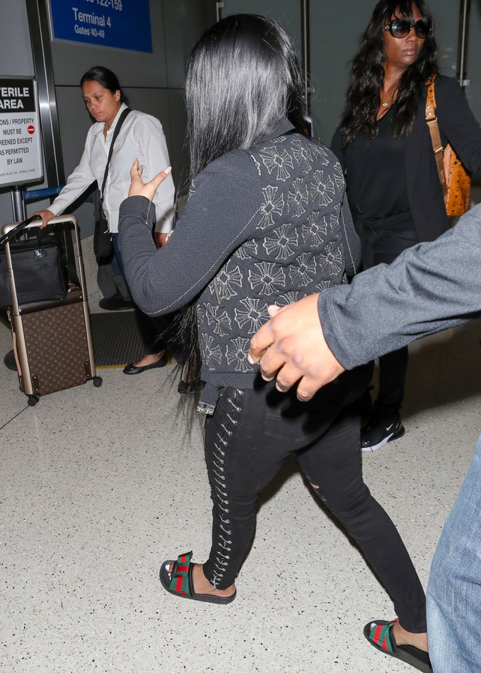 Nicki Minaj at LAX International Airport, Los Angeles, USA – 03 Apr 2018