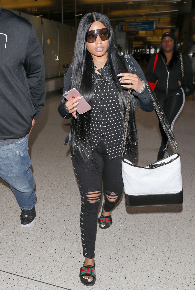 Nicki Minaj at LAX International Airport, Los Angeles, USA – 03 Apr 2018