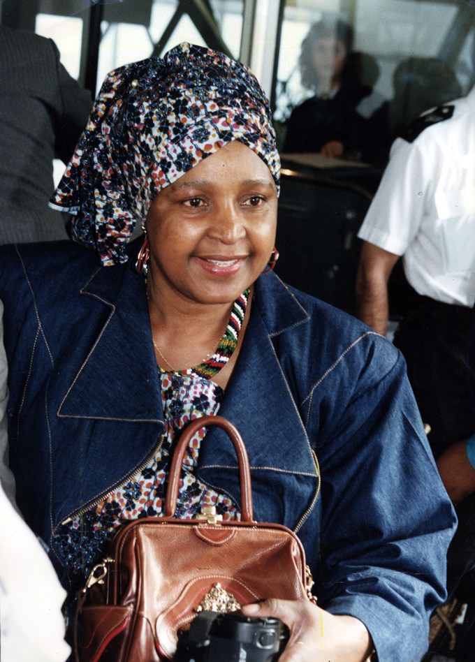 Winnie Mandela Ex-wife of the South African President, arriving at LAP