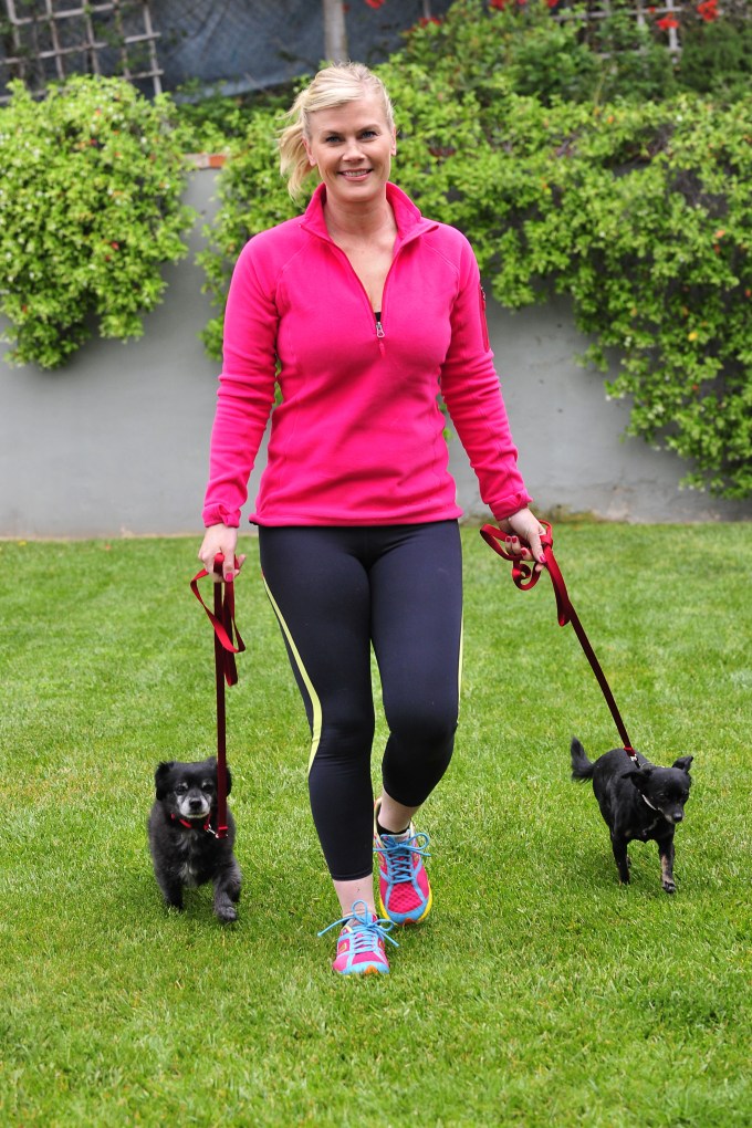 Alison Sweeney Walking her Dogs