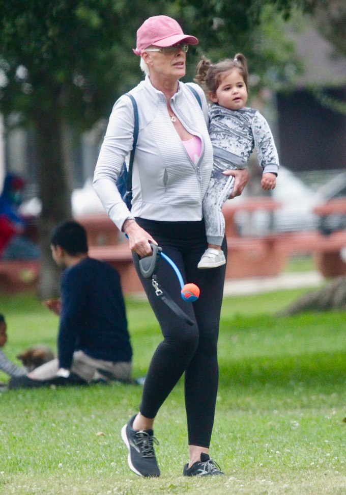 Brigitte Nielsen & Her Daughter Frida Dessi Go For Walk