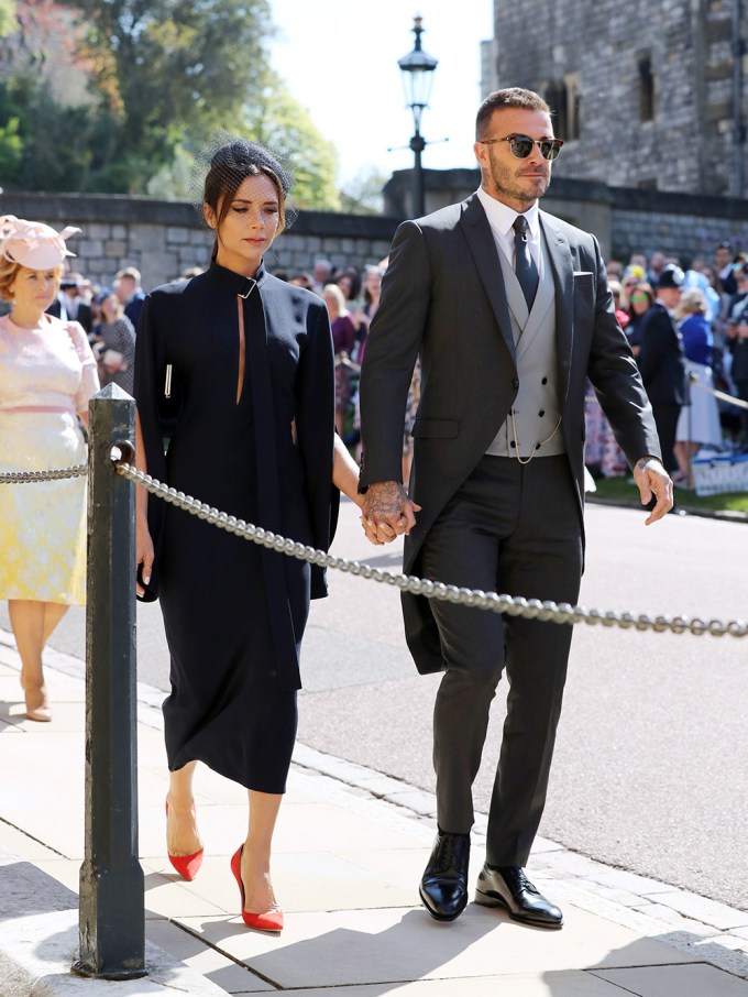 David & Victoria Beckham hold hands