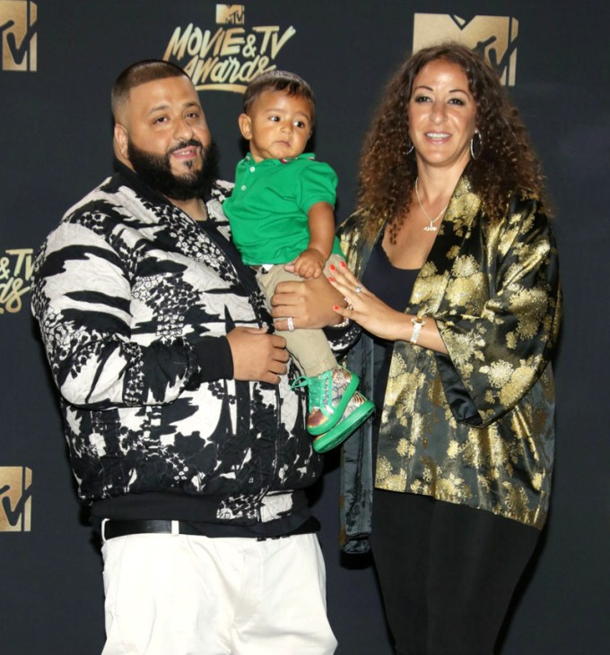 DJ Khaled & Nicole Tuck and Little Asahd Tuck Khaled at the MTV Moive & TV Awards