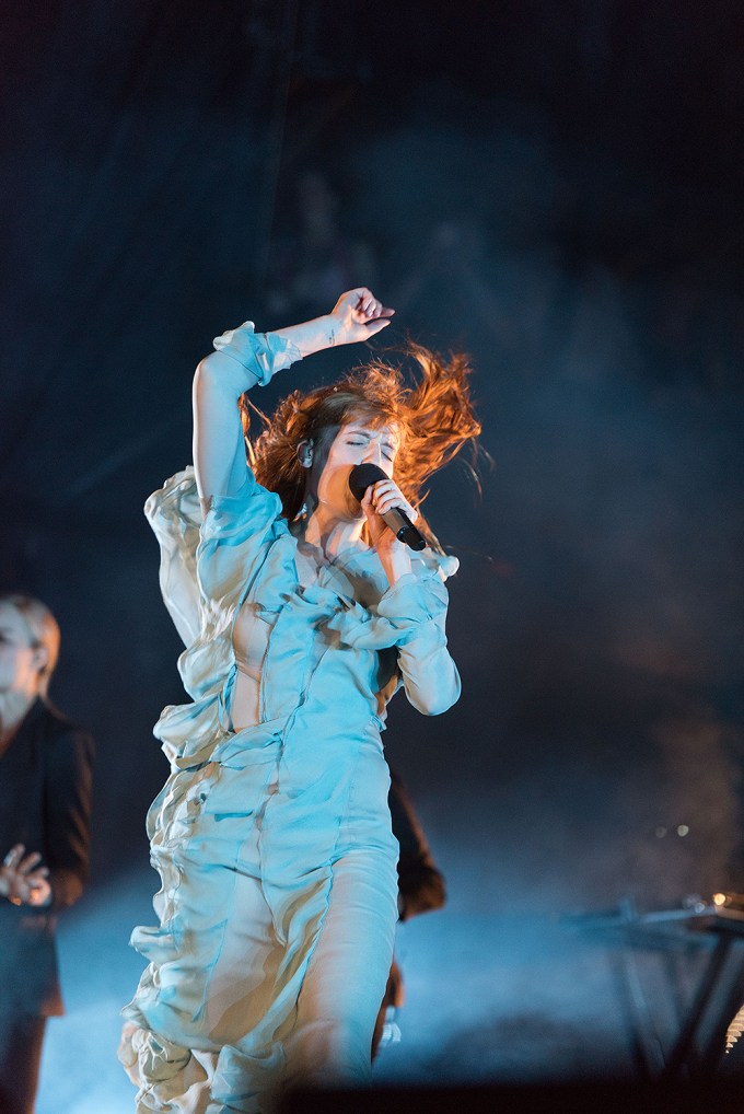 Florence Welch on stage at Hangout Festival in 2016