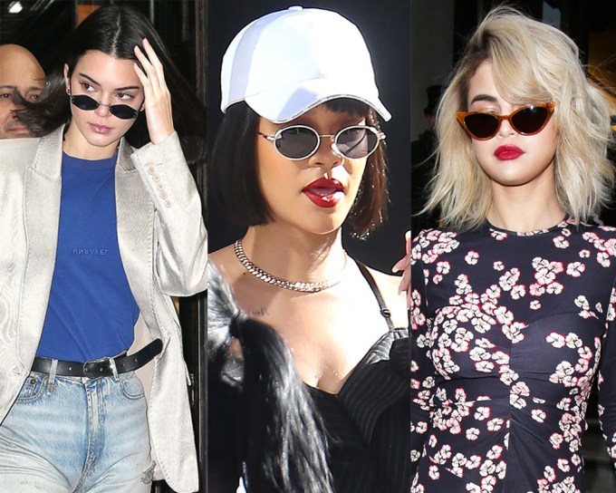 Stars On Trend With Teeny, Tiny Sunglasses For 2018