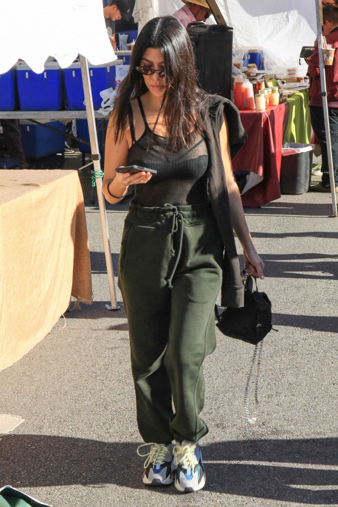 Kourtney Kardashian At A Farmers Market