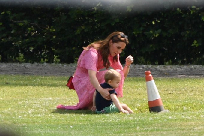Kate Middleton and Prince Louis play at King Power Royal Charity Polo Day