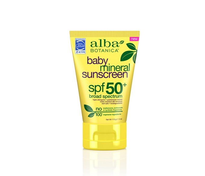 Alba Botanica Mineral Sunscreen Baby SPF 50 4oz
