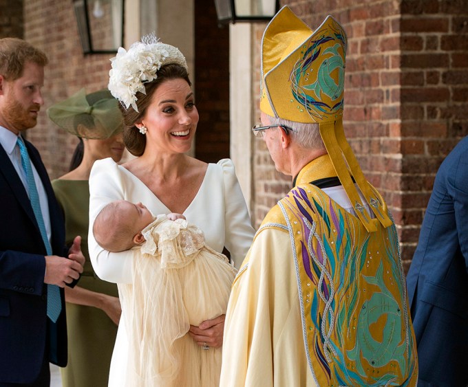 Prince Louis Arthur Charles about to be christened.