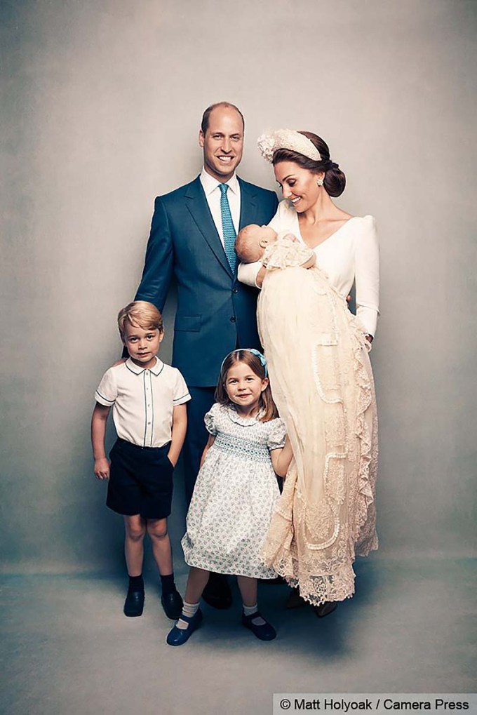 Prince Louis Arthur Charles with his family on his christening day.