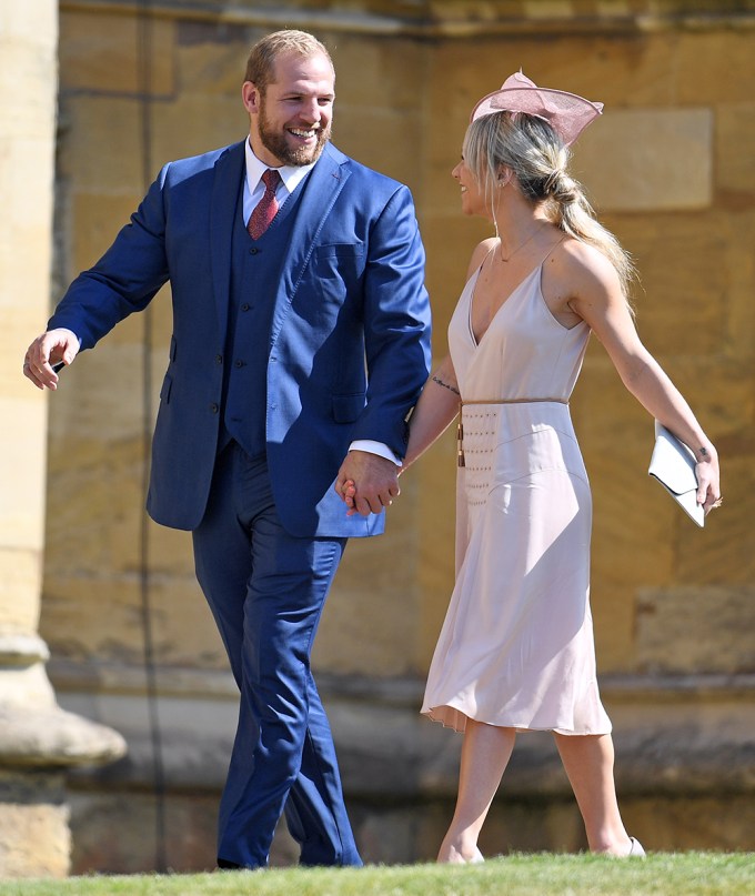 James Haskell & Chloe Madeley hold hands