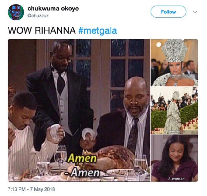 Rihanna Should Be The Next Pope Meme Met Gala 2018