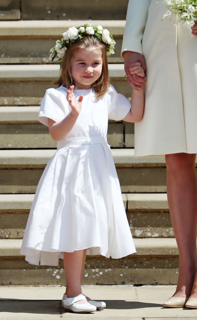 Princess Charlotte waves