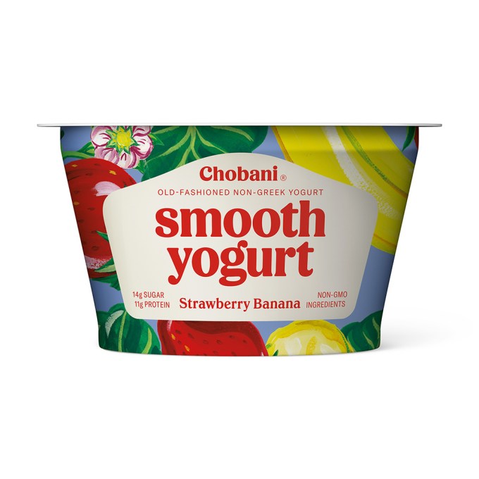 Chobani Smooth Strawberry Banana Yogurt will help you keep that bikini body!