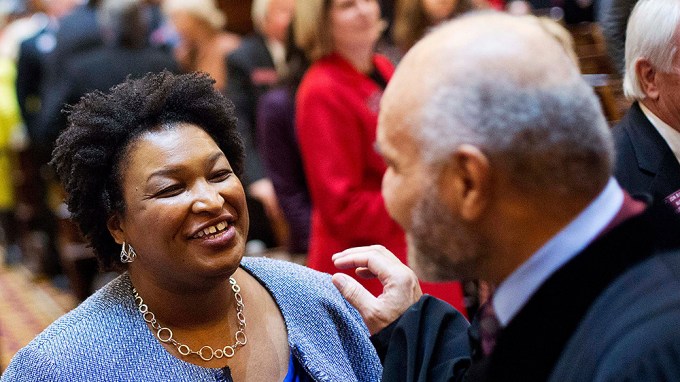 Stacey Abrams Chats With Herbert Phipps