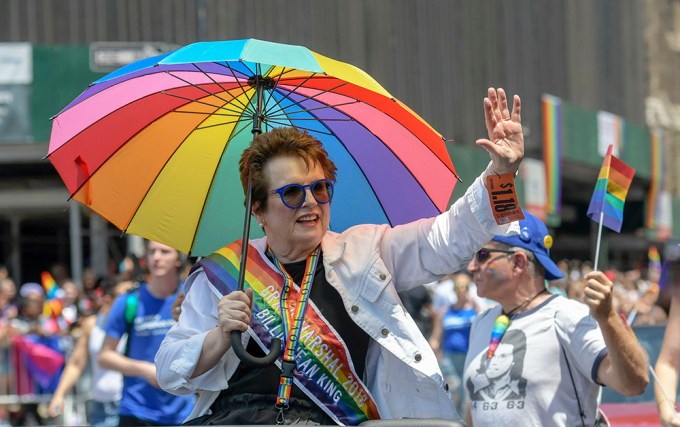 Billie Jean King At The 49th Annual New York City Gay Pride March