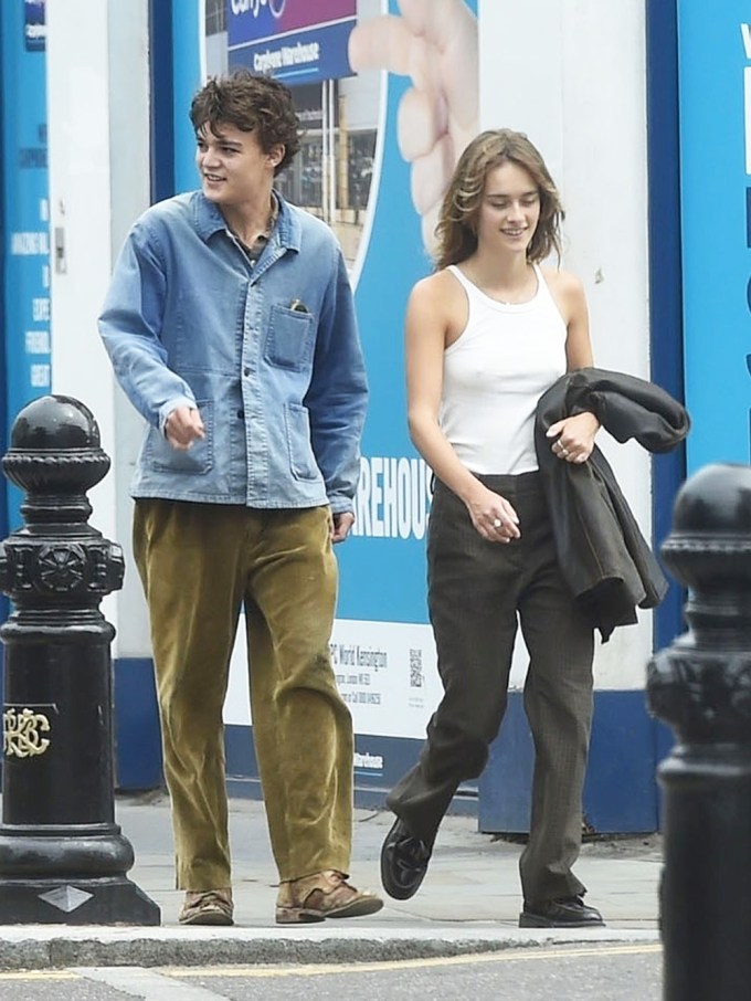 Jack Depp & girlfriend Camille Jansen walk in London