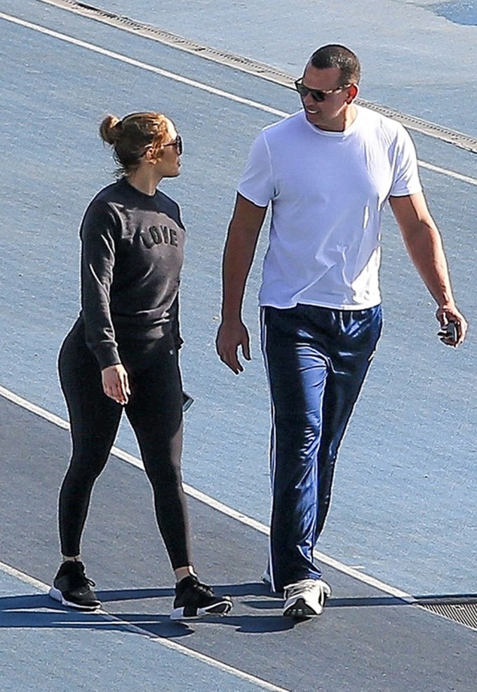 Jennifer Lopez Goes Walking