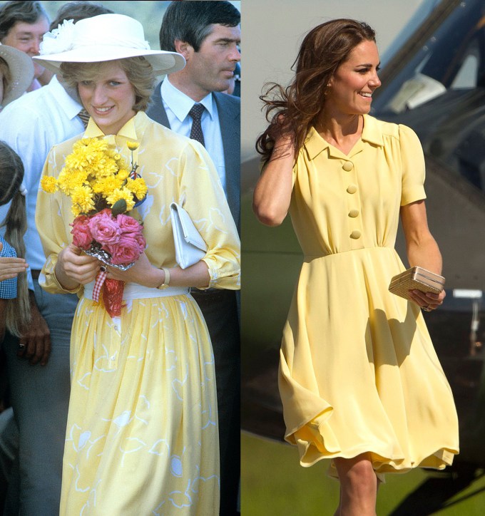 Kate Middleton And Diana In Yellow