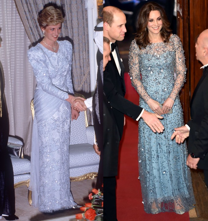 Princess Diana and Kate in stunning gowns