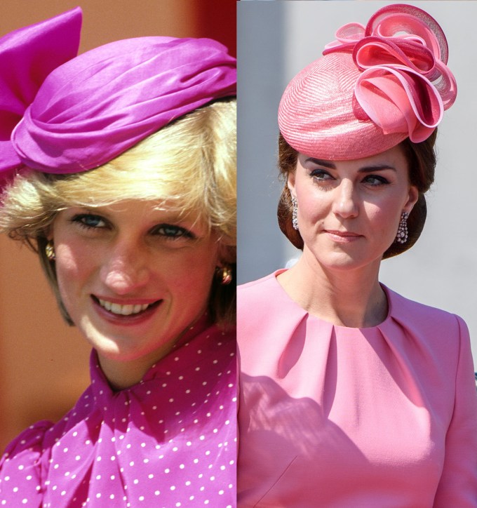 Kate Middleton And Diana, Both Pretty In Pink