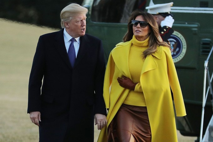Melania & Donald Trump At The White House