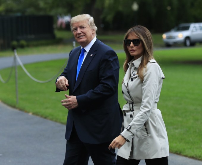 Melania & Donald Trump Head To The White House