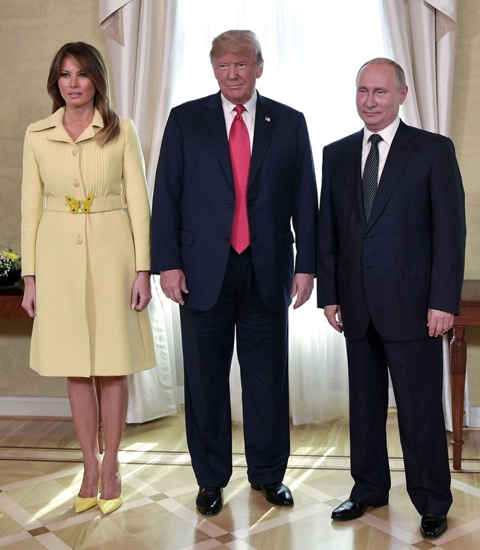 Melania & Donald Trump With Vladimir Putin