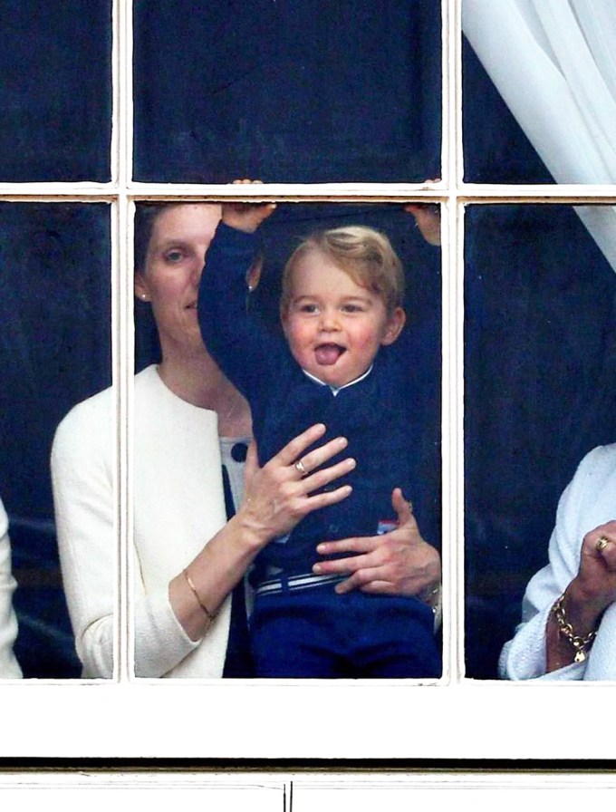 Prince George in a window