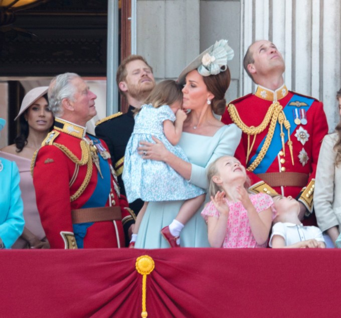 Royal Family Attending the Trooping the Colour Ceremony