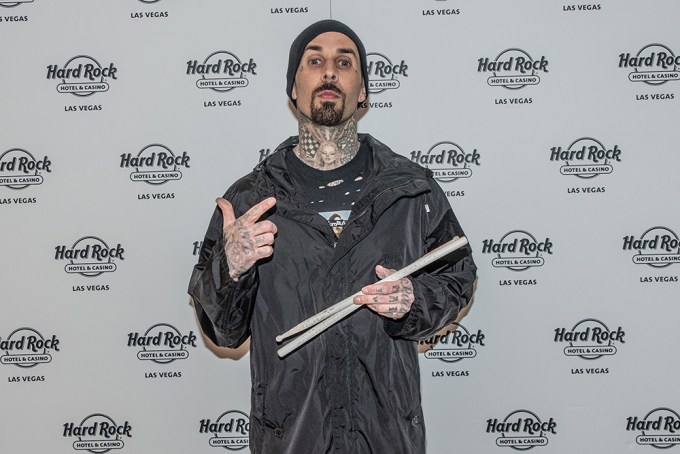 Travis Barker before a New Year’s Eve concert