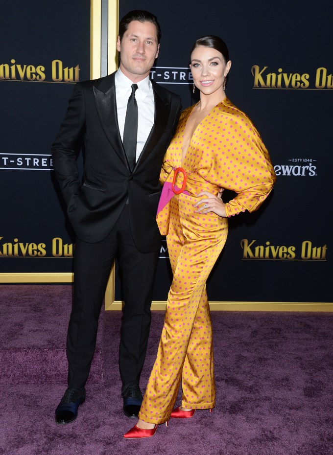 Valentin Chmerkovskiy & Jenna Johnson At The Premiere Of ‘Knives Out’