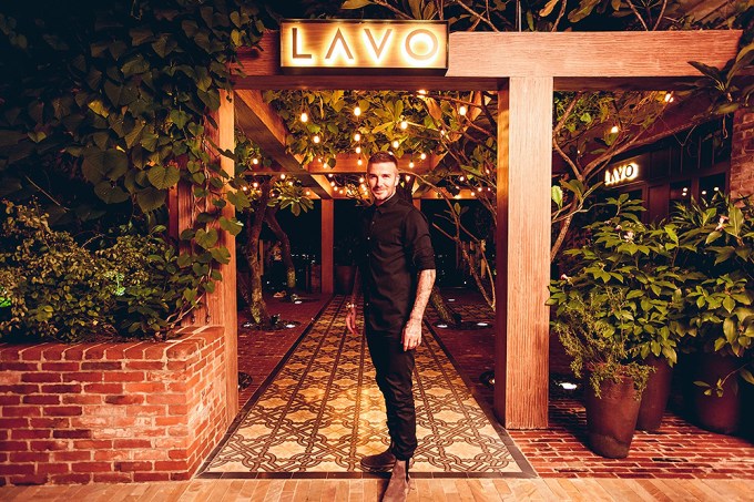 David Beckham at LAVO Italian Restaurant