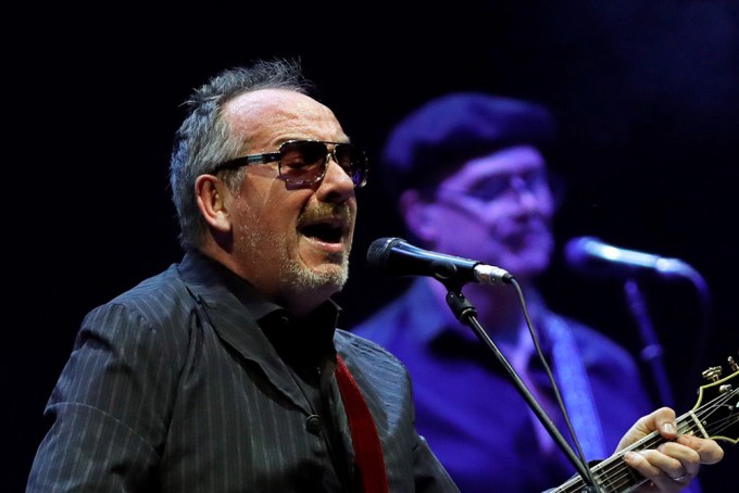 English musician Elvis Costello in concert in Madrid, Spain – 22 Jun 2018