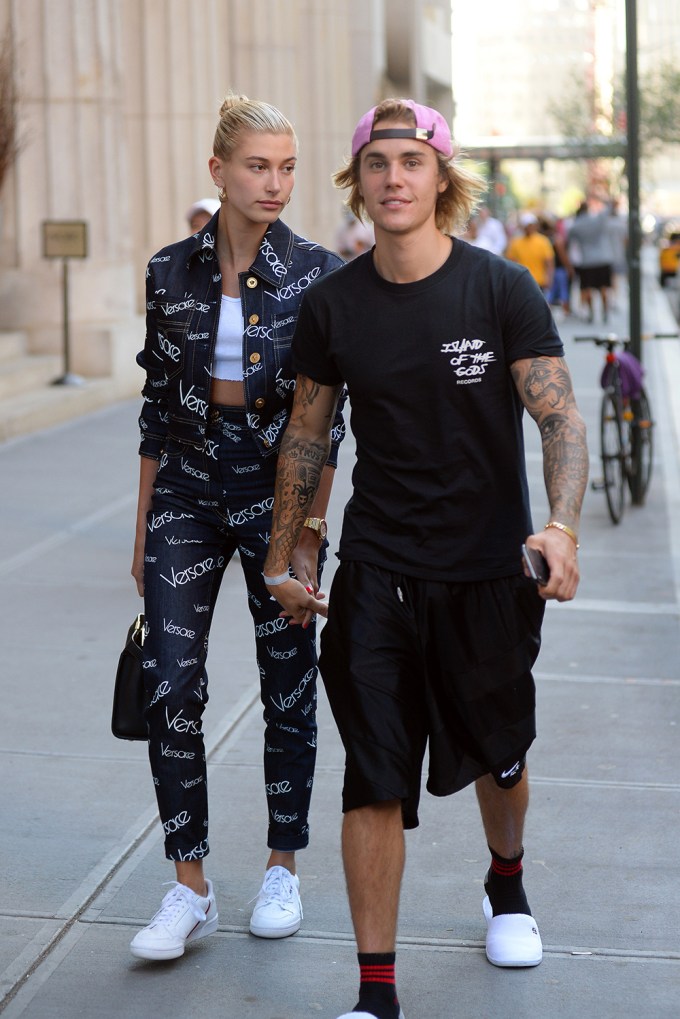 Justin & Hailey Hold Hands