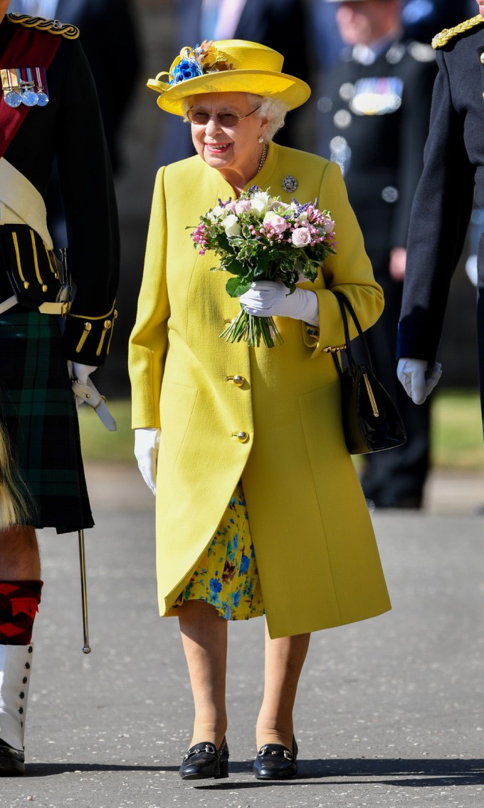 Queen Elizabeth II in Bold Yellow