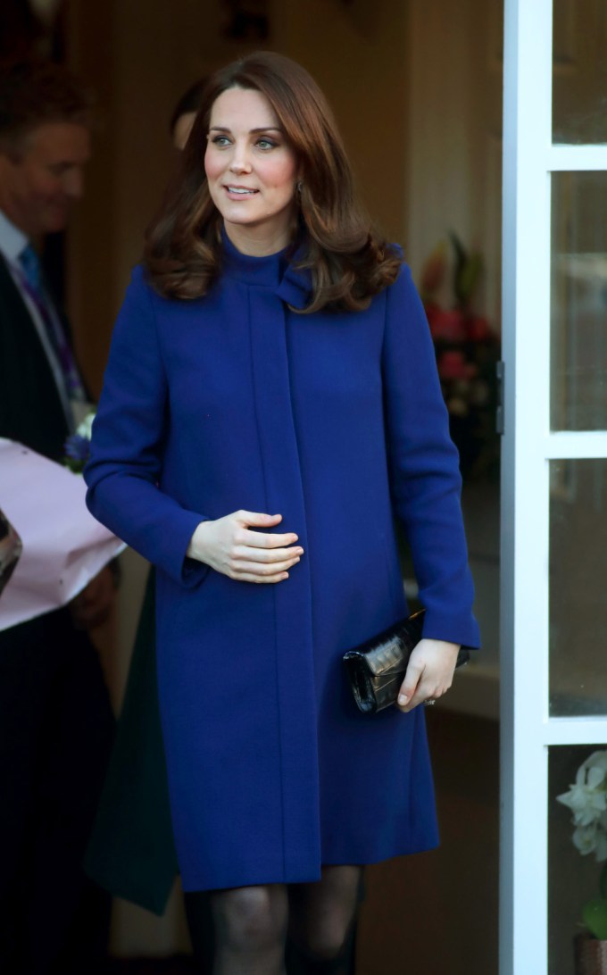 Kate Middelton in a Blue Coat