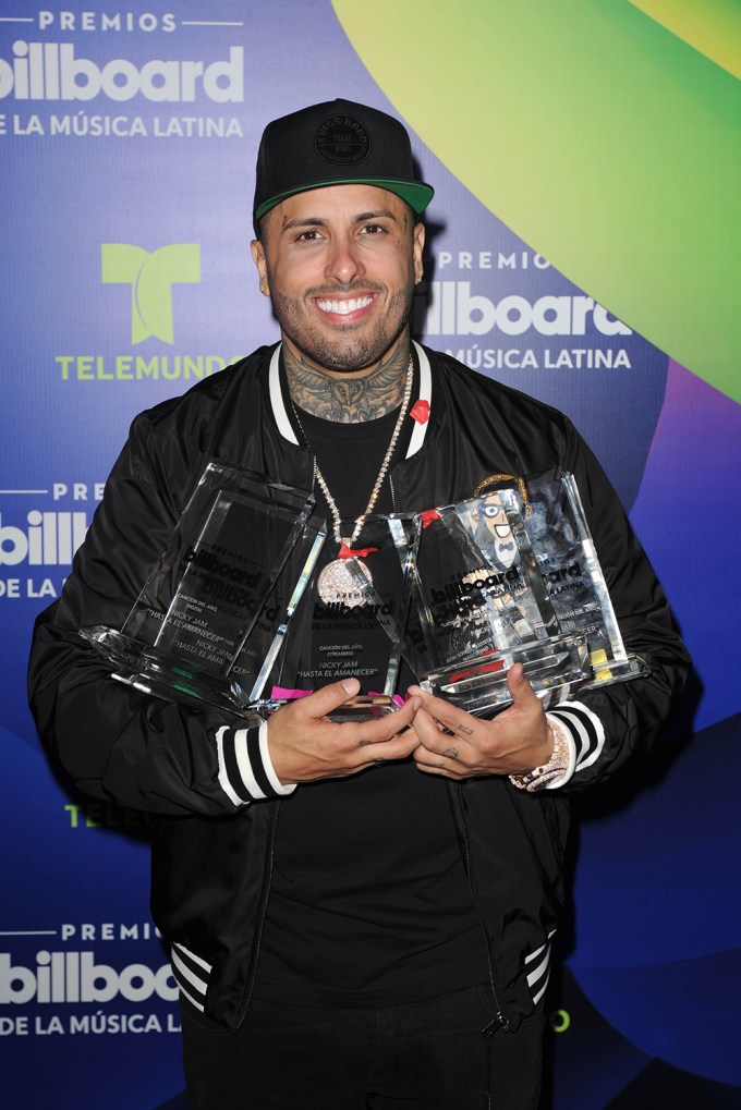 Nicky Jam Collects His Billboard Latin Music Awards