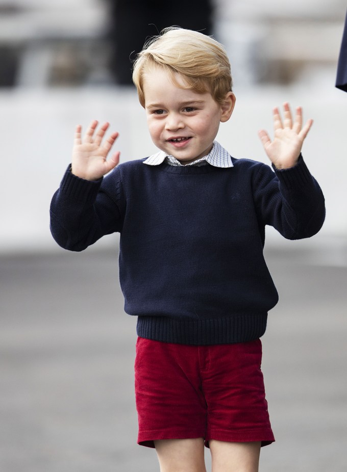 Prince George is all smiles
