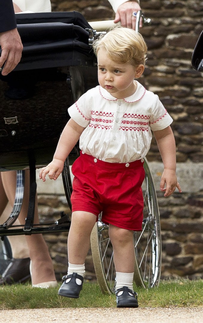 Prince George walks on the grounds