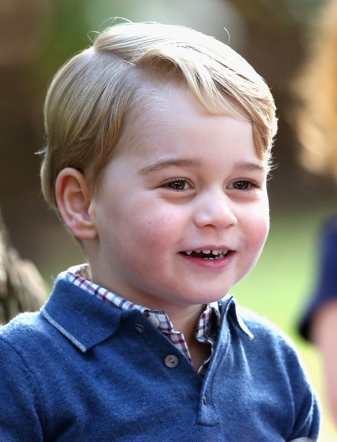 Prince George smiles wide