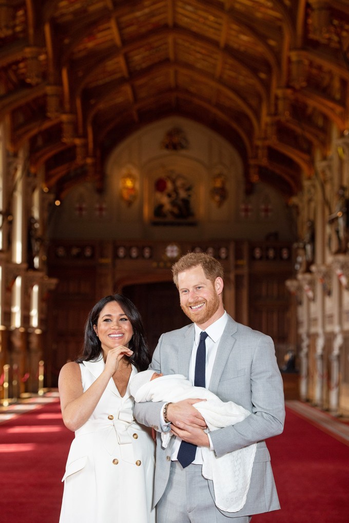 Prince Harry and Meghan Duchess of Sussex new baby photocall, Windsor Castle, UK – 08 May 2019