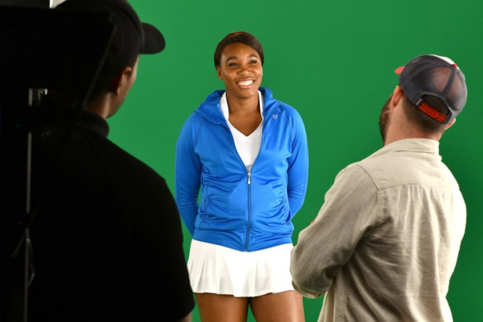 Behind The Scenes With Venus Williams For The American Express Super Rally Fan Activation At The 2018 US Open