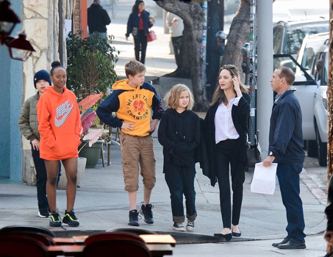 Angelina Jolie & Kids Out & About