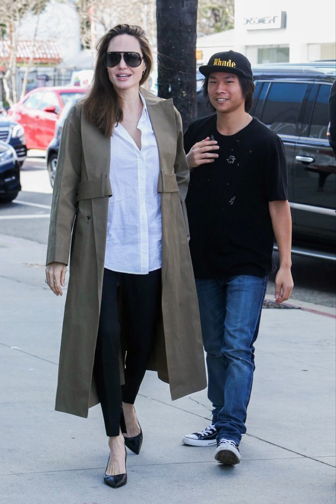 Angelina Jolie & Son Pax Walking