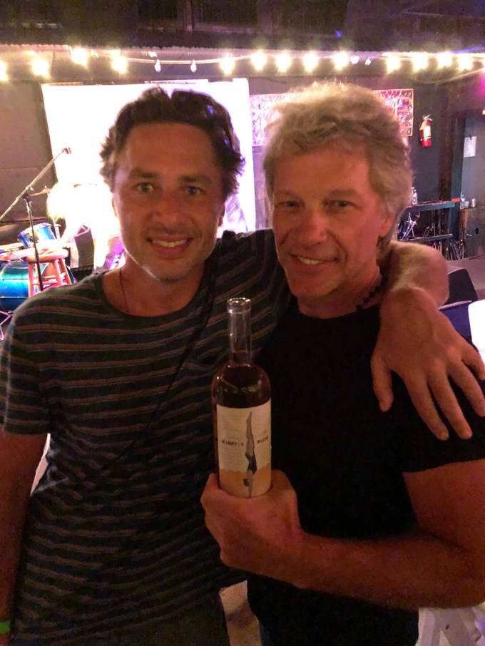 Rock & Roll Hall of Famer Jon Bon Jovi inducted actor Zach Braff into the “pink bottle boys club”