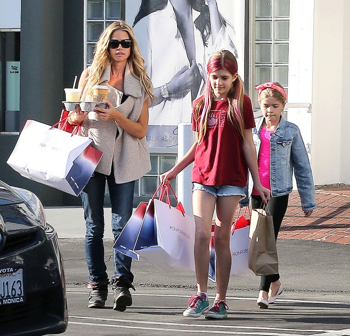 Denise Richards Shops At Fred Segal With Daughters