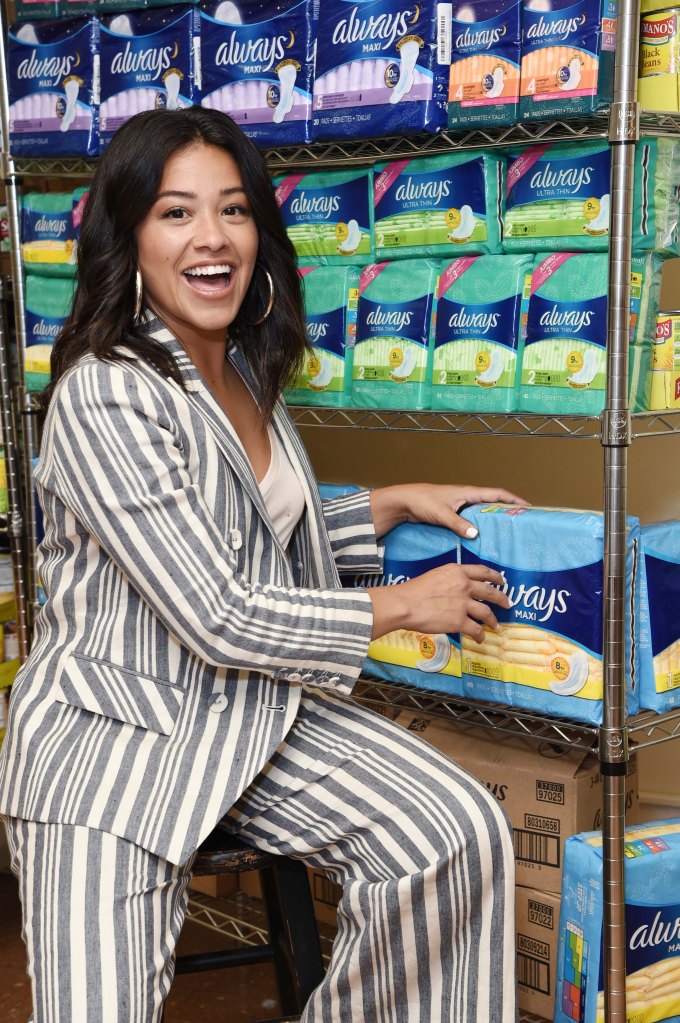 Gina Rodriguez appears at NYC’s P.S. 142 to kick off Always #EndPeriodPoverty Campaign to Keep Girls in School