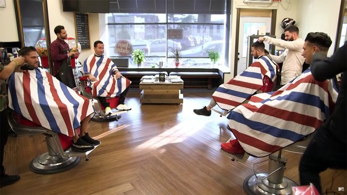 ‘Jersey Shore’ Guys At The Barber Shop